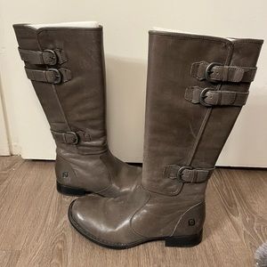 Born size 8 dark grey knee high boots.